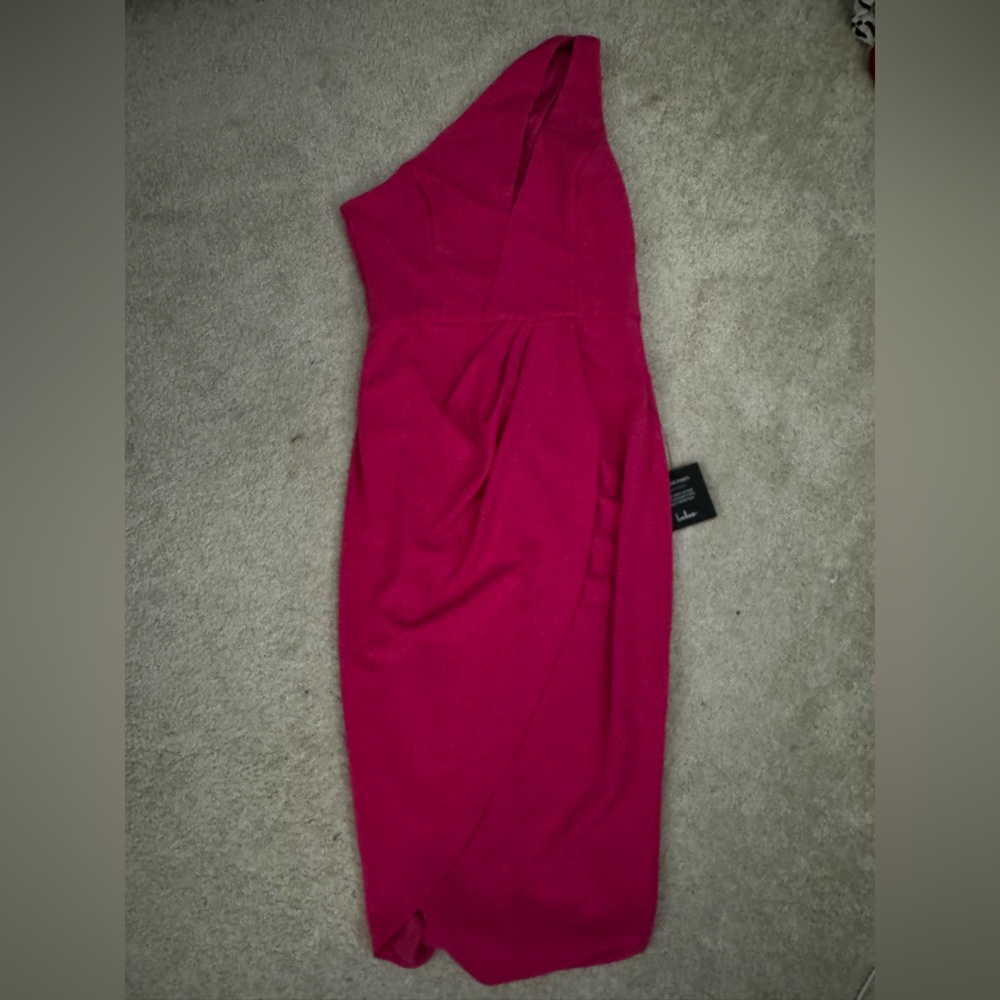 Lulus Hot Pink One Shoulder Dress